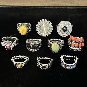 Paparazzi Stretch Rings Lot of 10 rings!!  Lot#4